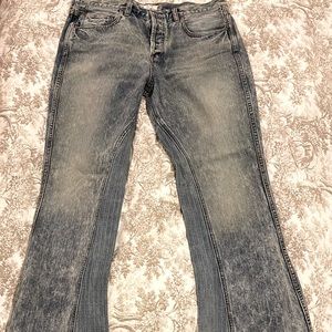 Free People Flare Railroad Stripe Jeans